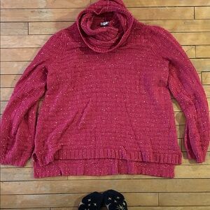 EUC Canyon Retreat Pink Cowl Neck Sweater
